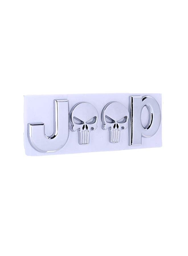 PROMASS Metal for JEEP Skull Logo Premium Car Side Fender Rear Trunk Emblem Badge Sticker Decals for Chrysler JEEP Grand Cherokee Wrangler Compass Cherokee Renegade Patriot Grand Comander  - Image 2