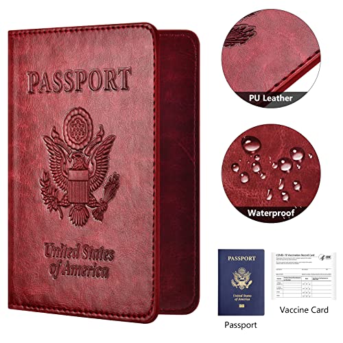 Eoehro 2Pack Passport Holder Wallet Cover Case, Travel Essentials for Women and Men - Image 4