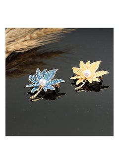 Generic Maple Leaf Brooch Bohemian Pearl Pin bling blin  - Image 4