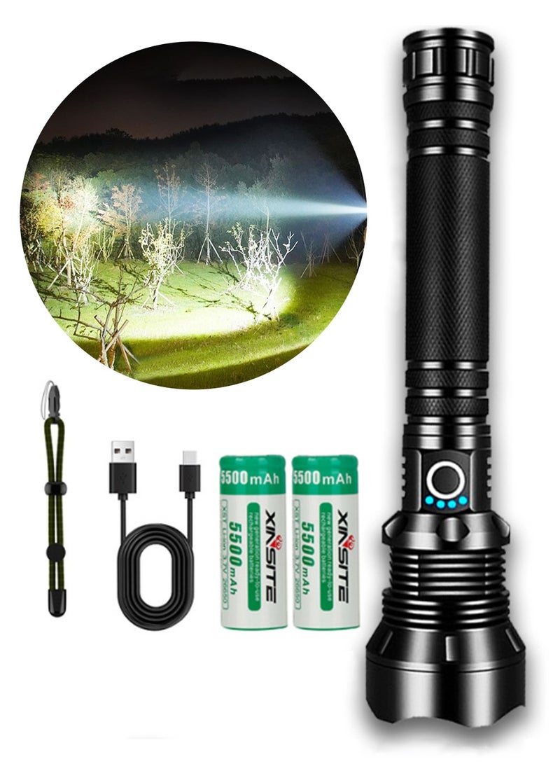 Arabest Rechargeable LED Flashlights High Lumens Super Bright Flashlight with 5 Modes & Waterproof Powerful Handheld Flashlight for Camping Emergencies - Image 1