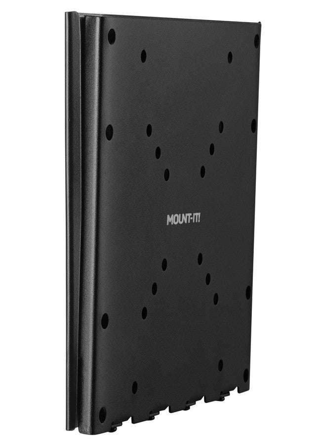 Mount-It! Low-Profile Fixed TV Wall Mount With Removable Plate | Flush Wall Mounting Bracket Fits 23" - 42" Screens Up To VESA 200x200 mm, 66lbs Capacity, Black - Image 1