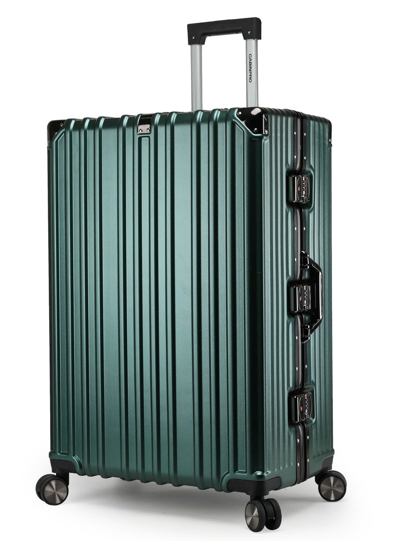 كابينبرو حقائب سفر ترولي خفيفة الوزن بإطار ألومنيوم، مجموعة من  حقائب صلبة بولي كربونيت بعجلات دوارة مزدوجة هادئة  درجة، لون أخضر داكن - Image 2