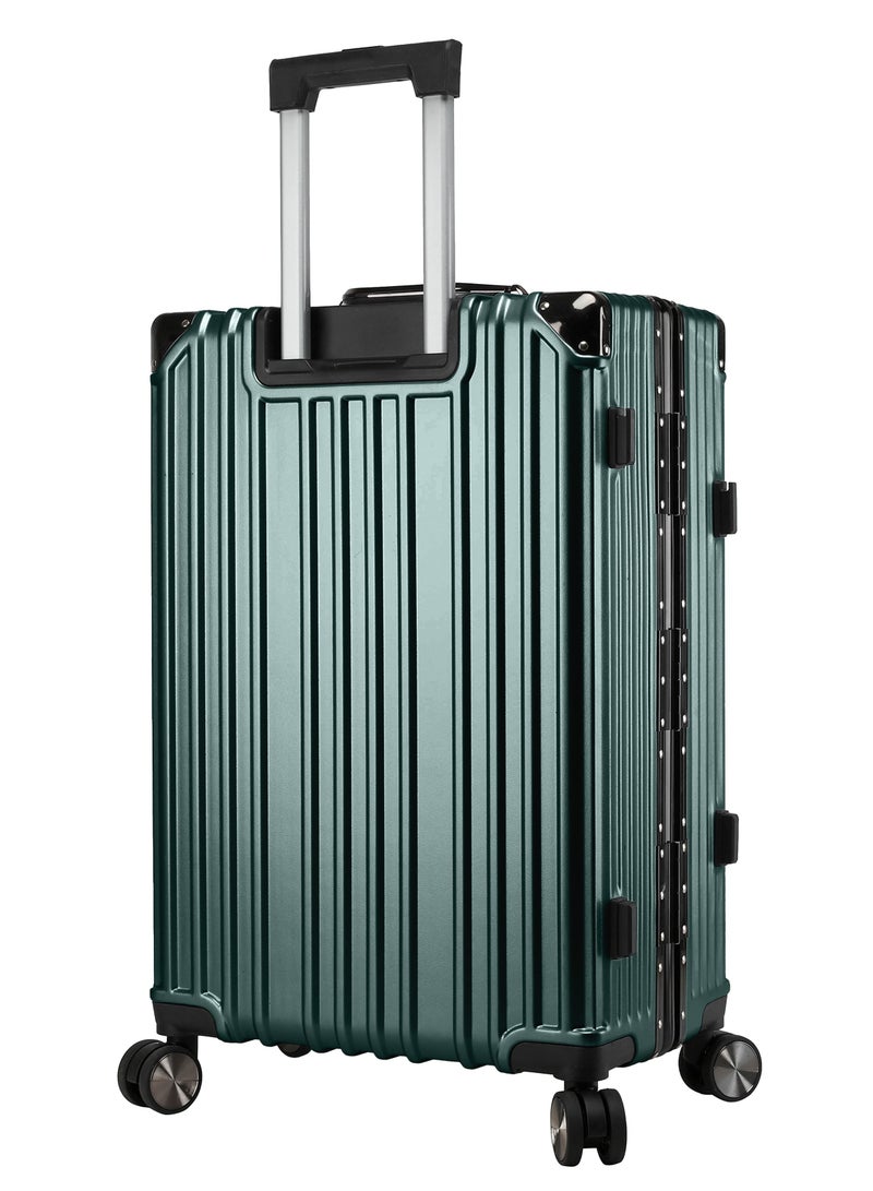 كابينبرو حقائب سفر ترولي خفيفة الوزن بإطار ألومنيوم، مجموعة من  حقائب صلبة بولي كربونيت بعجلات دوارة مزدوجة هادئة  درجة، لون أخضر داكن - Image 3
