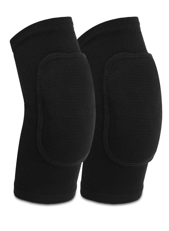 Apausvcm 1 Pair Arm Brace Pads, Arm Knee Protector with Thicken Sponge Padding Breathable Anti-Collision Elbow Wraps Volleyball Basketball Tennis Compression Elbow Pads Support Strap for Kids Men Women (Black) - Image 1