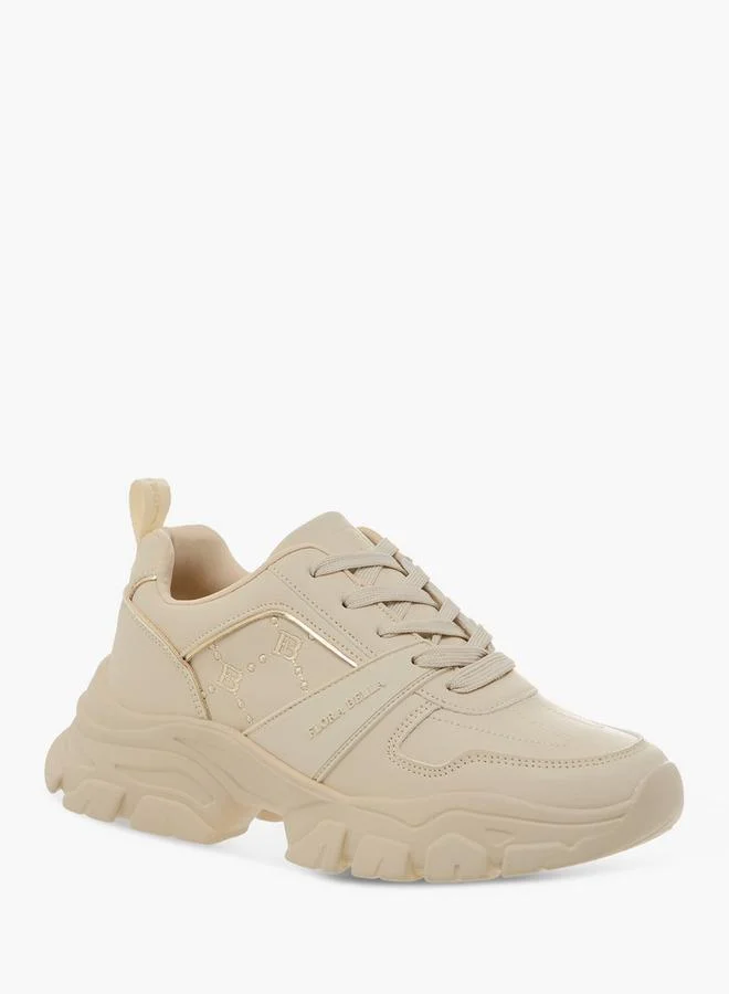 فلورا بيلا من شو إكسبرس سنيكرز نسائي مطرز بشعار مع إغلاق برباط