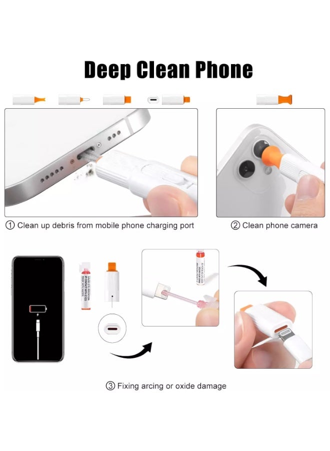 مجموعة تنظيف الأجهزة الإلكترونية Q6C، مجموعة تنظيف لوحة المفاتيح مع فرشاة لأجهزة Airpods Pro، ولوحة المفاتيح، والكمبيوتر المحمول، والهاتف، وشاشة الكمبيوتر الشخصي - Image 2
