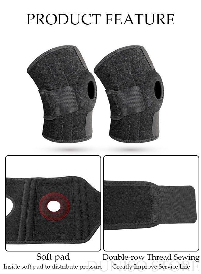 DUNISO Professional Knee Pad Knee Brace with Side Stabilizers and Patella Gel Pads Adjustable Compression Knee Support Braces for Knee Pain Meniscus Tear ACL MCL Arthritis Joint Pain Relief Injury Recovery - Image 5