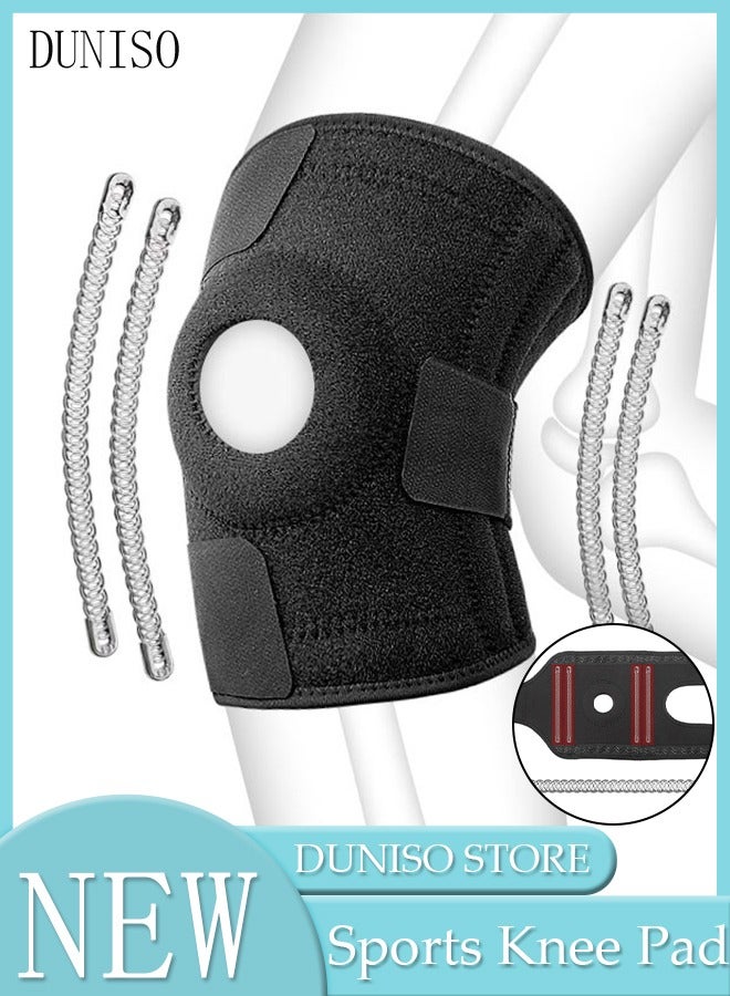 DUNISO Professional Knee Pad Knee Brace with Side Stabilizers and Patella Gel Pads Adjustable Compression Knee Support Braces for Knee Pain Meniscus Tear ACL MCL Arthritis Joint Pain Relief Injury Recovery - Image 1