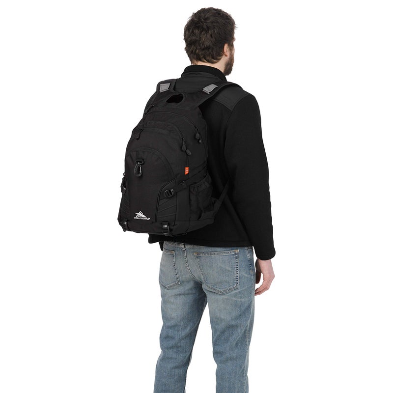 High Sierra Loop Backpack, Travel, or Work Bookbag with tablet sleeve, One Size, Black - Image 3