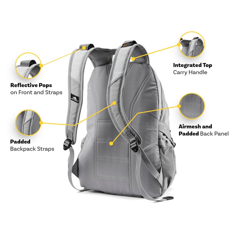 High Sierra Loop Backpack, Travel, or Work Bookbag with tablet sleeve, One Size, Black - Image 5