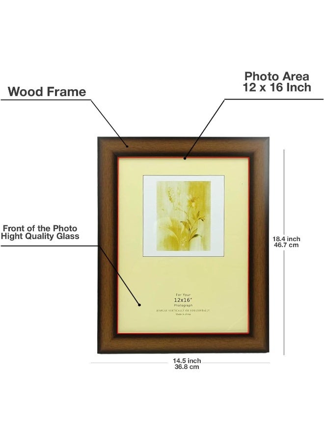 Decorhills إطارات وزخارف ديكور هيلز - إطار زجاجي مستطيل مع خشب - Image 5