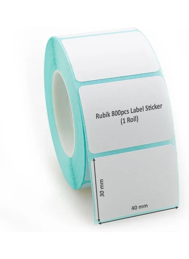 Rubik Direct Thermal Labels, Three-Proof Shipping Printers Paper Sticker for Amazon FBA, UPS, Fedex, DHL (40 x 30mm (800 Labels)  - Image 1