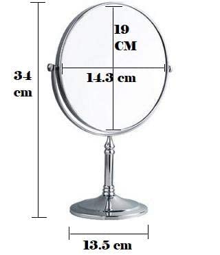 MEETDIP 360 Degree Rotating Double Sided Magnification Mirror with Stand for Makeup Shaving at Washroom Bathrrom Tabletop Vanity Mirror for Women Men 1psPlasticSilver - Image 4