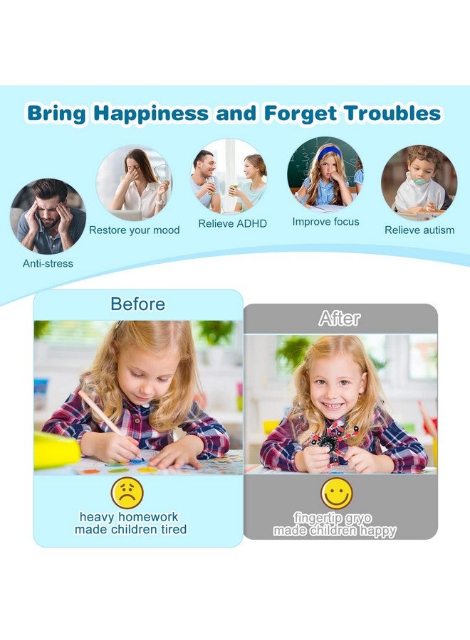 Zhanmai Zhanmai 64 Pack Funny Sensory Fidget Toys, Transformable Fidget Spinners Deformable Chain DIY Robot Spinner Sensory Toy, Stress Relief Fingertip Gyro Toy for Kid Adults Birthday Party Favors - Image 4