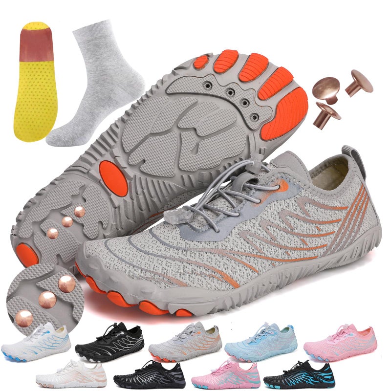 AddBili Grounding Shoes These CopperGrounded Barefoot Shoes are Effectively grounding Soft and Comfortable 1 GREY38