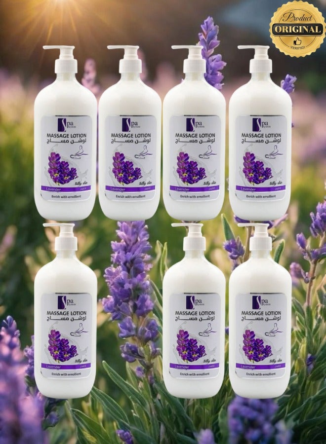 Spa System 7 Pieces Massage Lotion Lavender Enrich With Emollient - Image 1
