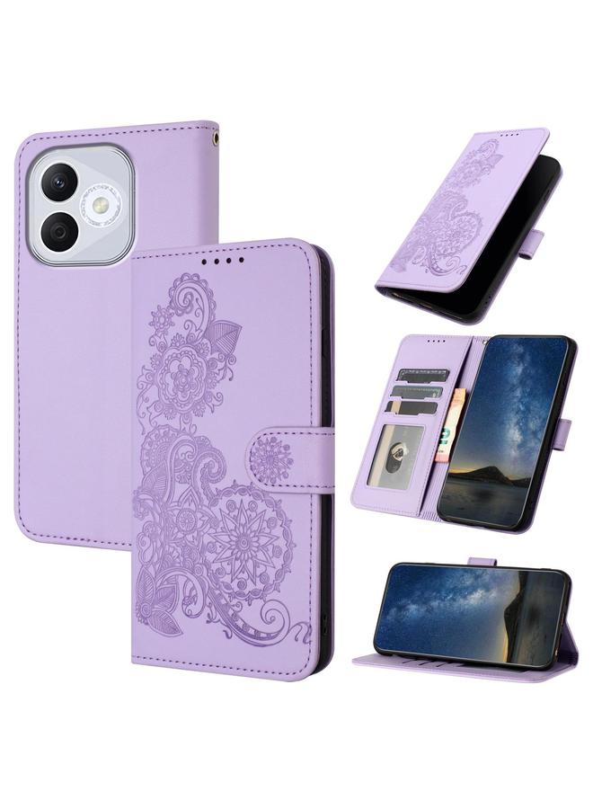 The Bros Phone Case For Honor 400 Lite Datura Flower Embossed Flip Leather Phone Phone Case - Image 1