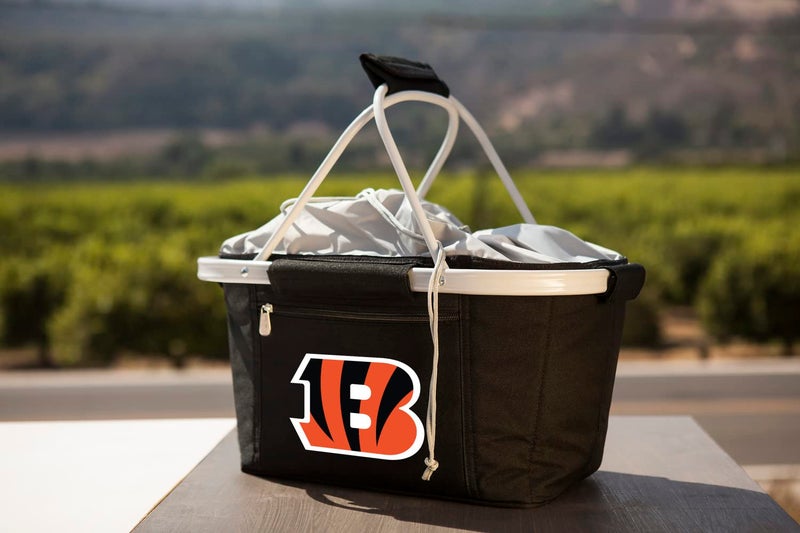 PICNIC TIME Black Cincinnati Bengals Metro Basket Collapsible Tote - Image 2