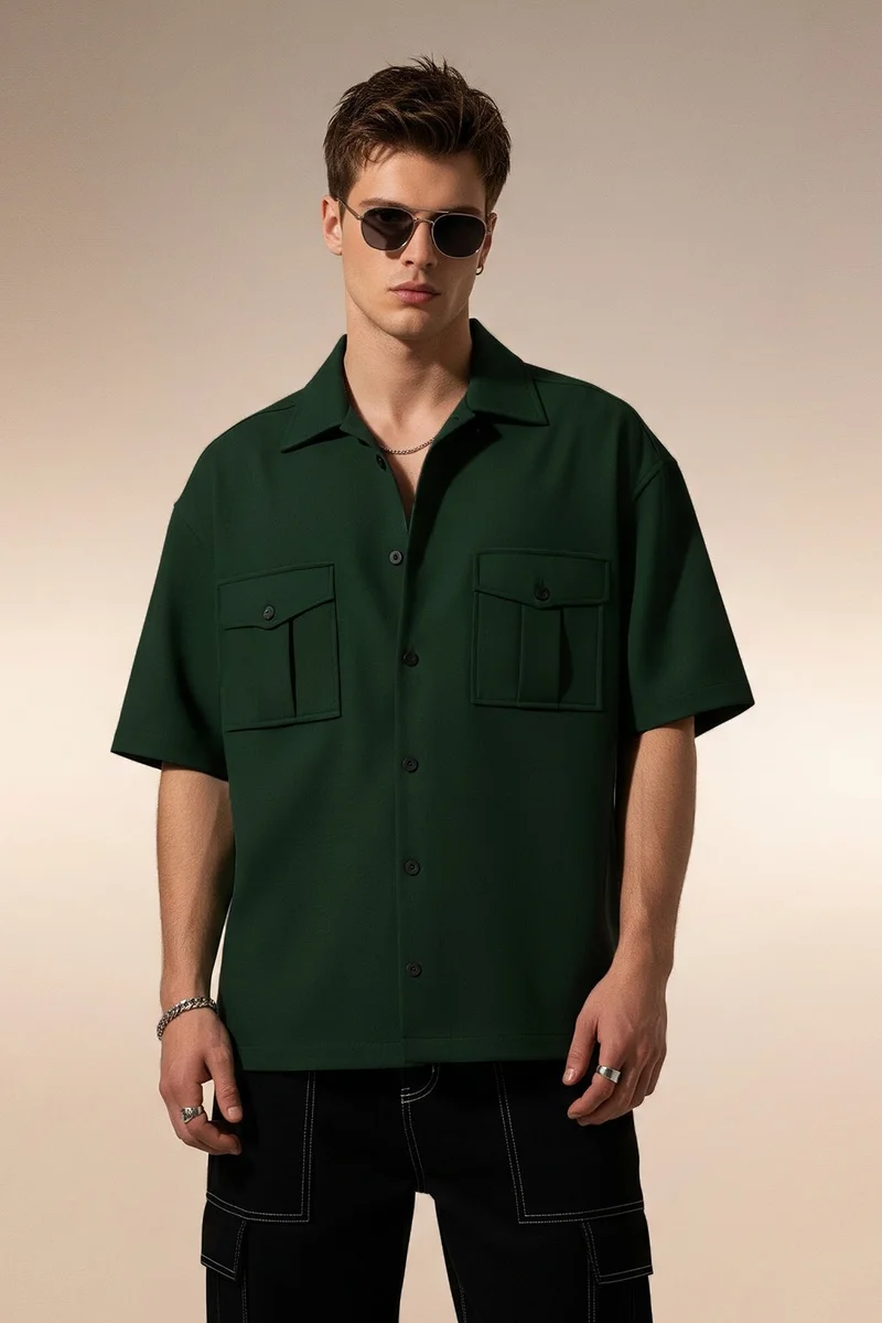 فيردو Veirdo Oversized Shirt for Men – Trendy Printed Casual Wear