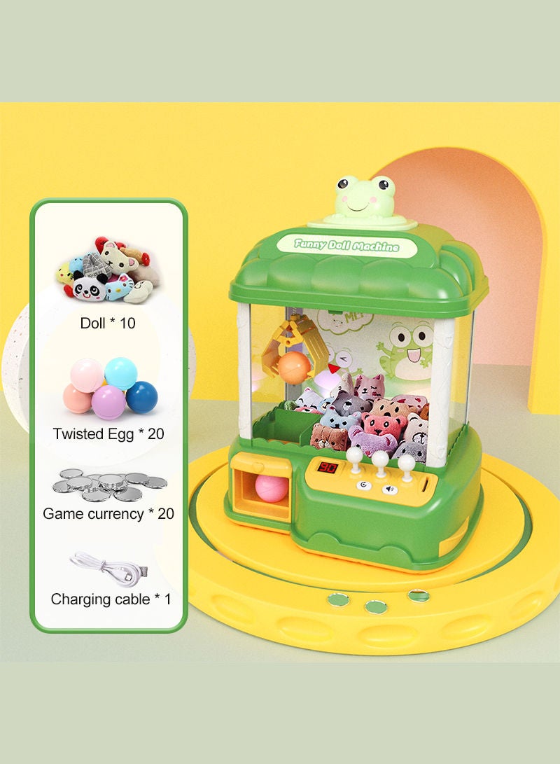 Sharpdo Electronic Doll Machine for Kids, DIY Mini Claw Machine with Music, Light and Candy Grabber for Home Parties, Boys and Girls Fun and Cool Toys Galore Gift (Green) - Image 5