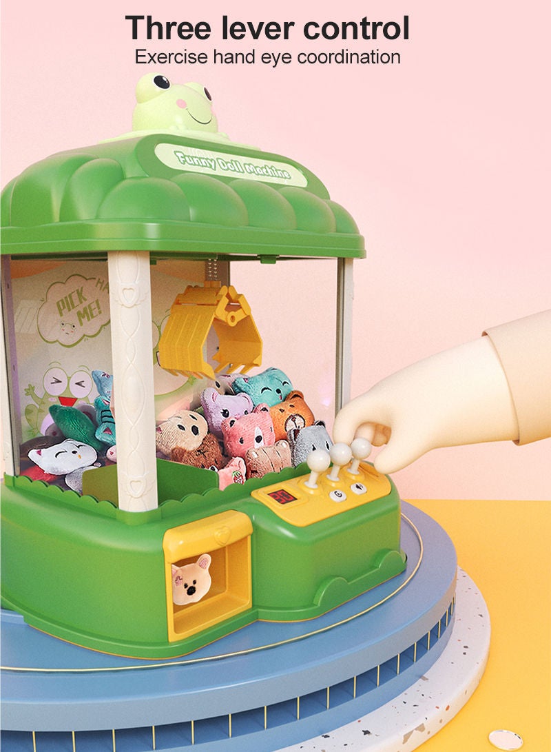 Sharpdo Electronic Doll Machine for Kids, DIY Mini Claw Machine with Music, Light and Candy Grabber for Home Parties, Boys and Girls Fun and Cool Toys Galore Gift (Green) - Image 4