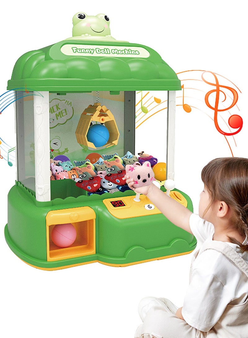 Sharpdo Electronic Doll Machine for Kids, DIY Mini Claw Machine with Music, Light and Candy Grabber for Home Parties, Boys and Girls Fun and Cool Toys Galore Gift (Green) - Image 1