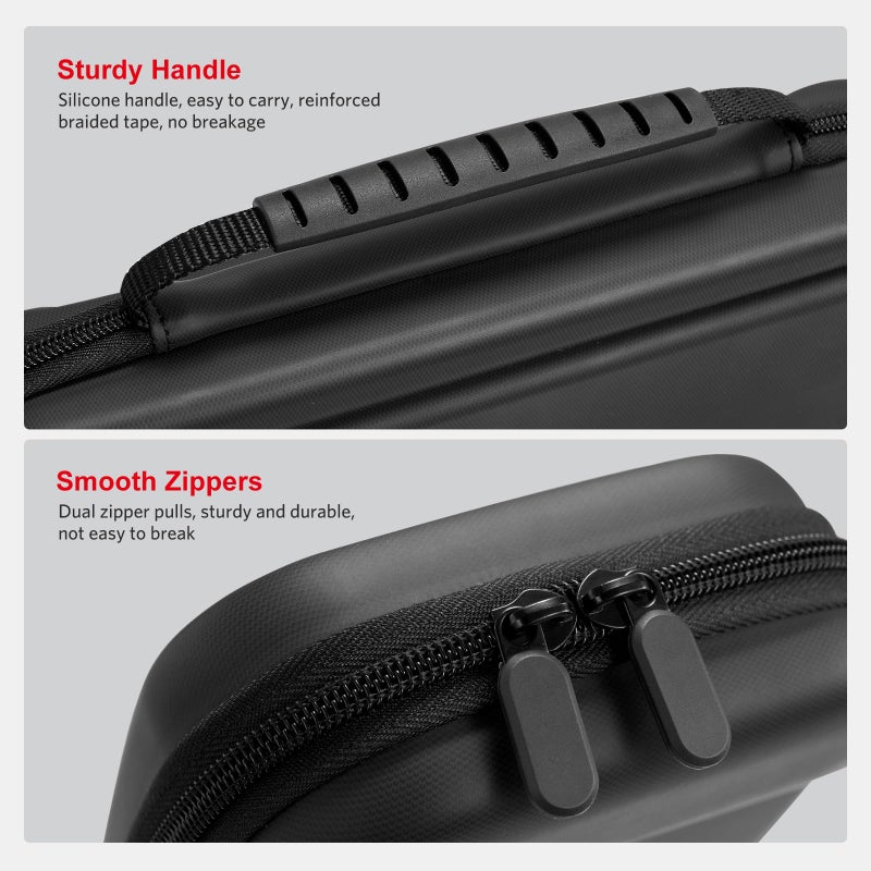 CoBak Large Capacity Carrying Case for Nintendo Switch 2 ( 2025 ) , Ultra Slim Premium EVA Travel Pouch with 24 Game Cartridges, Screen Protective Cover, Accessories Storage Bag, Black - Image 5