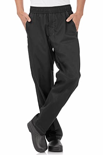 Chef Works Men's Cool Vent Baggy Chef Pants, Black, XX-Large - Image 1