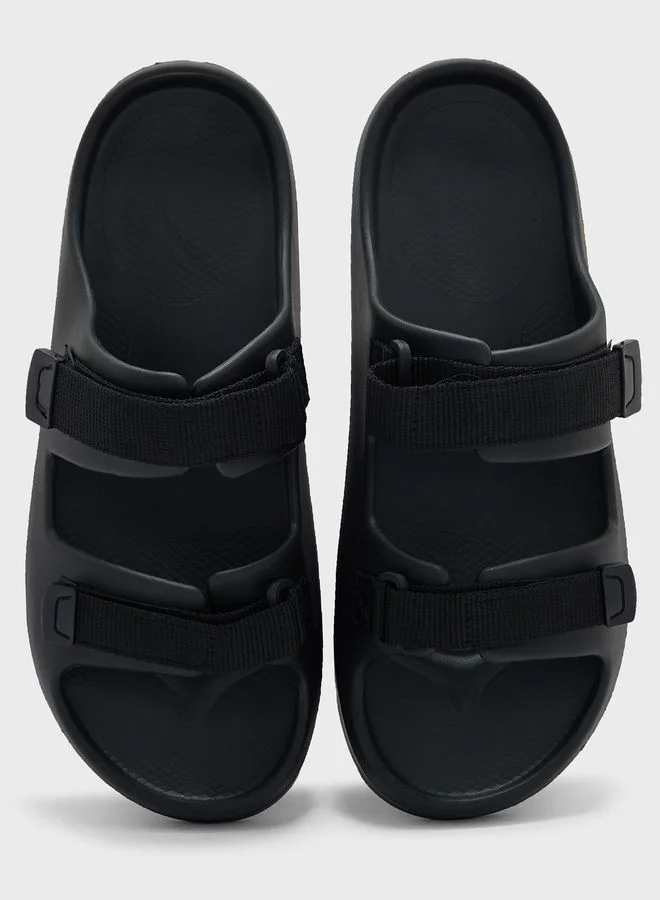Seventy Five Black Casual Slides for Men | Best Price UAE