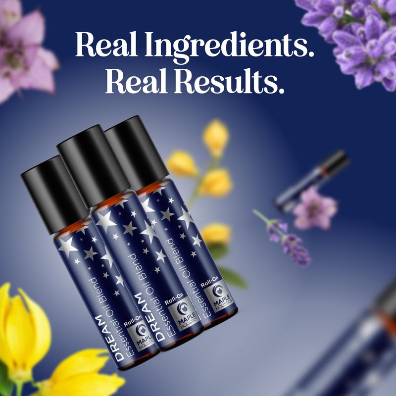 Maple Holistics Sleep Essential Oil Roll On - Aromatherapy Essential Oil Roller for Restful Sleep and Relaxation with Pure Lavender & Roman Chamomile - Calming Pre-Diluted Blend for Nighttime Aromatherapy (1-Pack) - Image 5