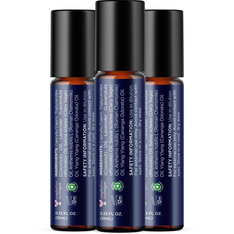 Maple Holistics Sleep Essential Oil Roll On - Aromatherapy Essential Oil Roller for Restful Sleep and Relaxation with Pure Lavender & Roman Chamomile - Calming Pre-Diluted Blend for Nighttime Aromatherapy (1-Pack) - Image 2