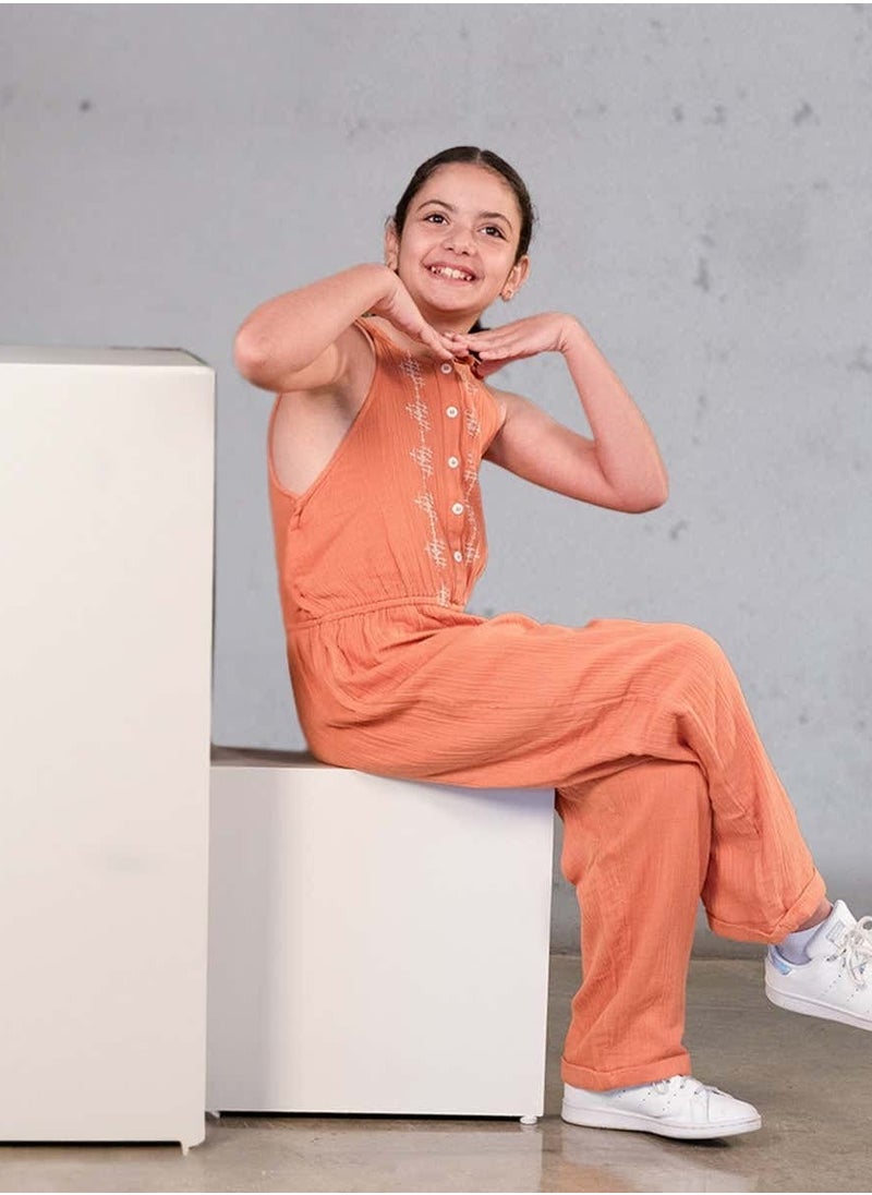 Bunai Bunai Root Collection Rust-Colored Jumpsuit  - Image 5