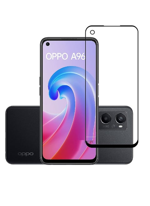 Tempered Glass Screen Protector 5D Designed For Oppo A96 4G Full Glue Edge to Edge Full Screen Coverage And Bubble Free