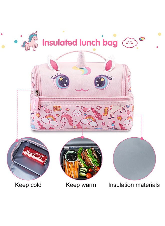 Nohoo حقيبة غداء معزولة للأطفال - يونيكورن - وردي - Image 5