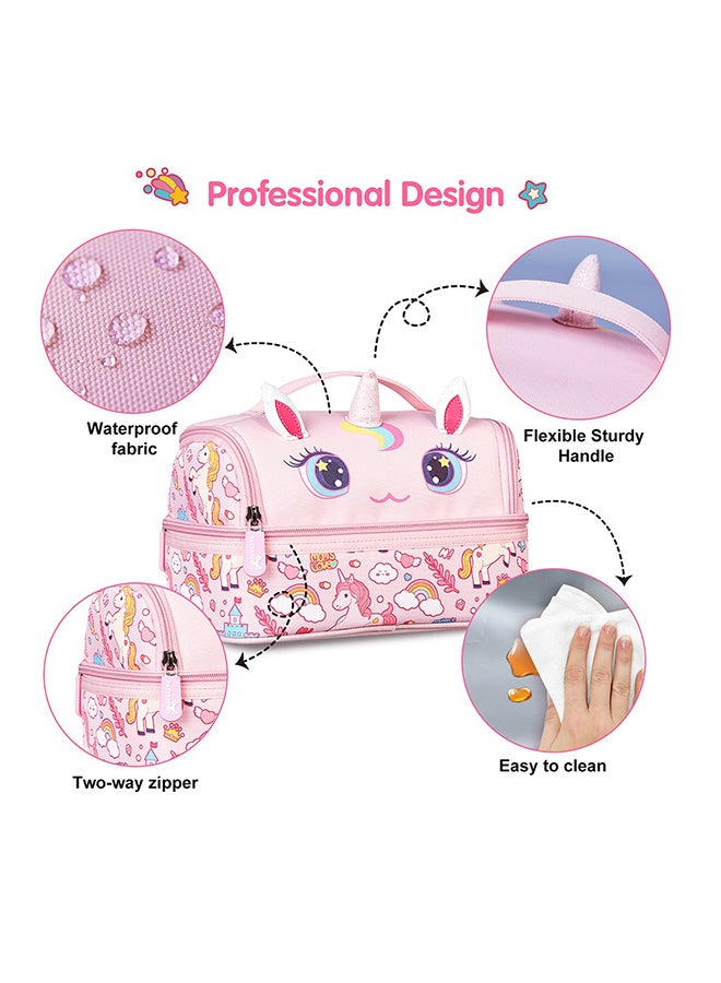 Nohoo حقيبة غداء معزولة للأطفال - يونيكورن - وردي - Image 3