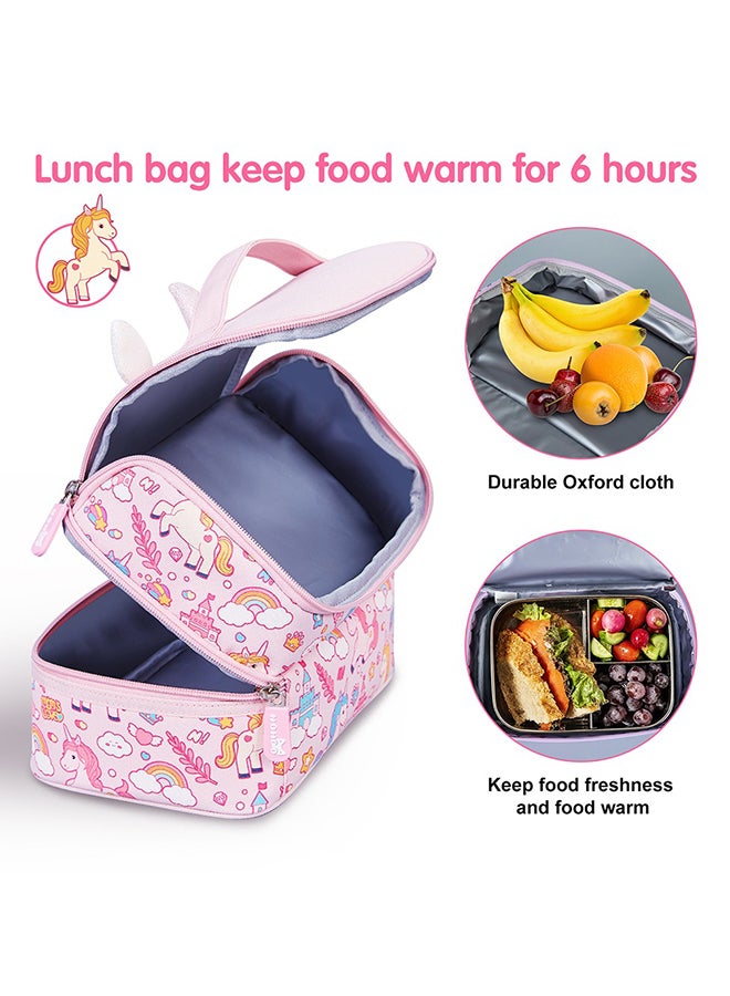 Nohoo حقيبة غداء معزولة للأطفال - يونيكورن - وردي - Image 4