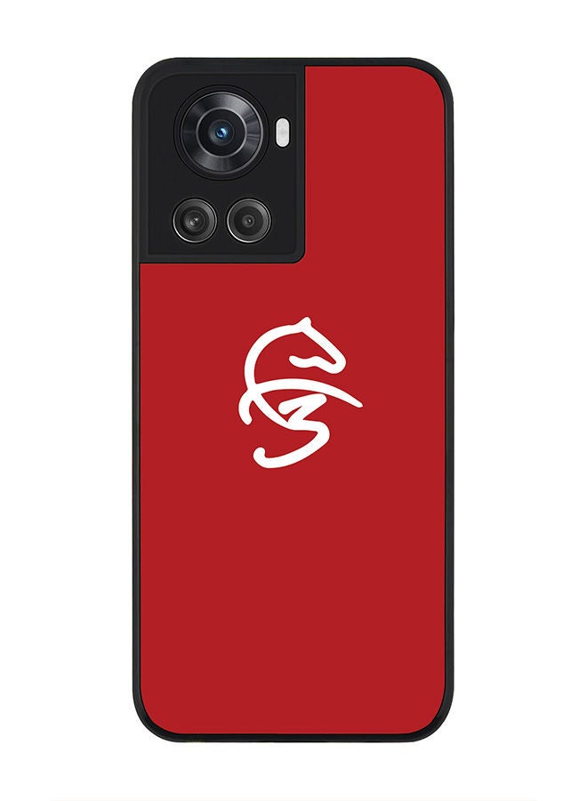Stylizedd Rugged Black edge case for OnePlus 10R 5G/OnePlus Ace 5G Slim fit Soft Case Flexible Rubber Edges Anti Drop TPU Gel Thin Cover -  Faz3 Icon Red - Image 1
