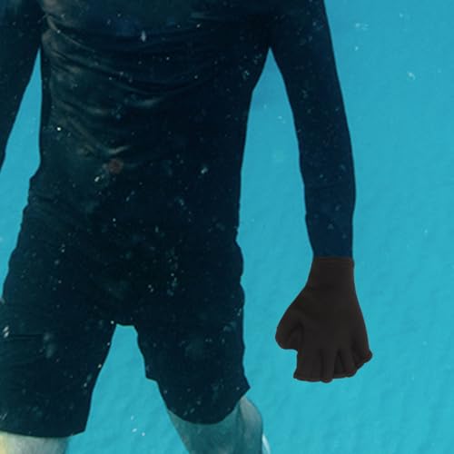 WINOMO 1 Pair Webbed Swimming Gloves Aquatic Traning Fit Paddles Water Resistance Diving Hand Web (Black) - Image 4
