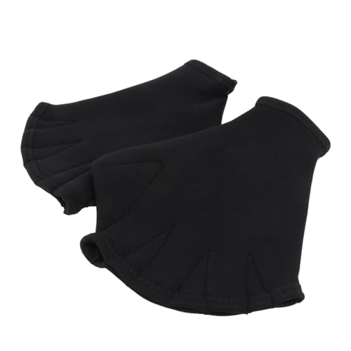 WINOMO 1 Pair Webbed Swimming Gloves Aquatic Traning Fit Paddles Water Resistance Diving Hand Web (Black) - Image 5