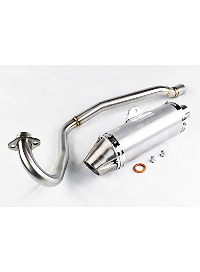 TUNERBITS Stainless Muffler Exhaust for Kawasaki KLX 110 KLX110L DRZ110, ME-001 - Image 1