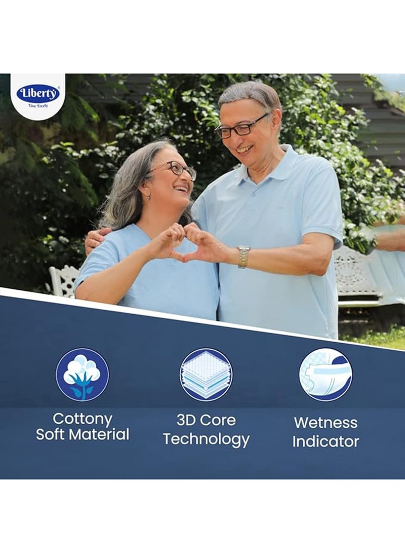 Liberty Popular Adult Diapers Tape Style Large L Size 10 Count Waist Size 101-152Cm 40-60 Inches Unisex Wetness Indicator Pack Of 1 - Image 3