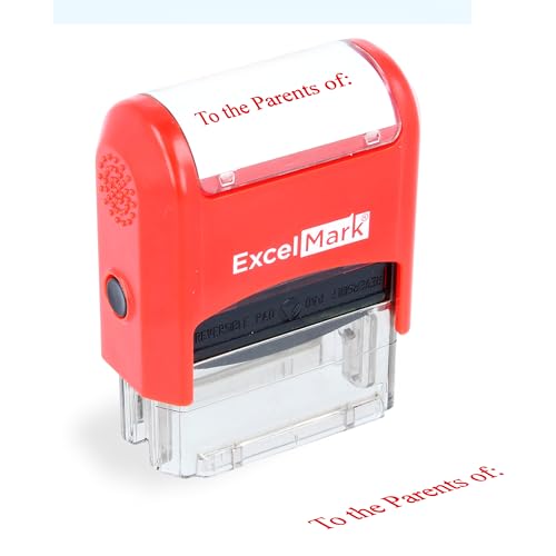 ExcelMark Self-Inking Rubber Teacher Grading Stamp - to The Parents of - Image 1