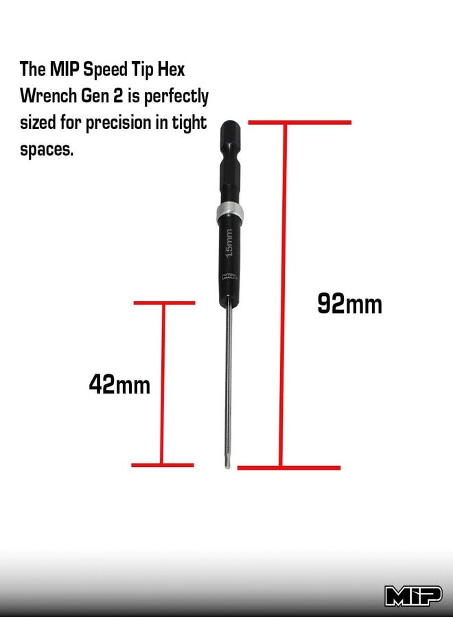 MIP Metric 3 Pack 1.5mm 2.0mm 2.5mm Speed Tip 1/4" Drive Bits Hex Allen Driver Wrench Tool Set Gen RC Tools - Image 4