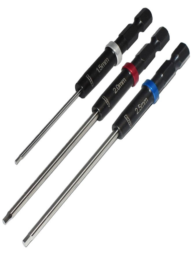 MIP Metric 3 Pack 1.5mm 2.0mm 2.5mm Speed Tip 1/4" Drive Bits Hex Allen Driver Wrench Tool Set Gen RC Tools - Image 1