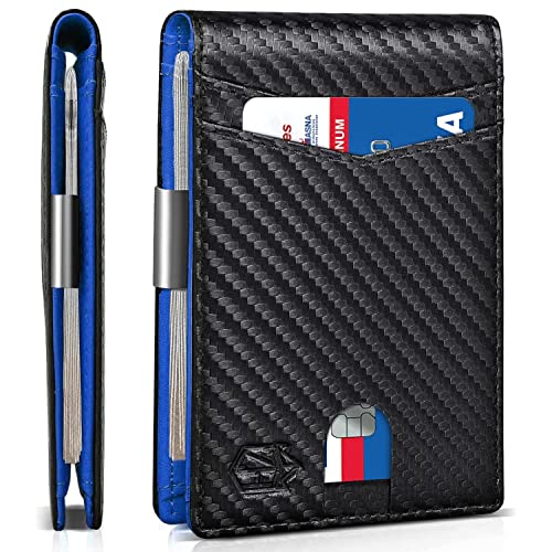 Zitahli Money Clip Wallets for Men,Slim Bifold Wallet 10-12 Cards, Mens Leather Wallet with ID Window,RFID Blocking Thin Minimalist Credit Card Holder,Gifts for Him - Image 1