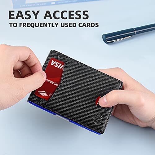 Zitahli Money Clip Wallets for Men,Slim Bifold Wallet 10-12 Cards, Mens Leather Wallet with ID Window,RFID Blocking Thin Minimalist Credit Card Holder,Gifts for Him - Image 4