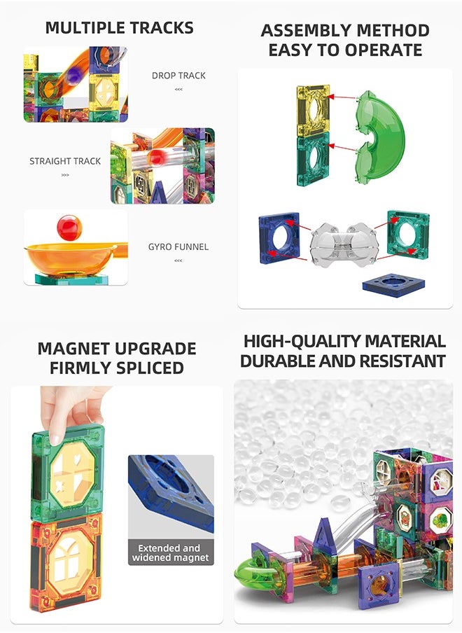 94PCS magnetic building blocks, toys for children aged 3 and above, STEM architecture and learning education toys