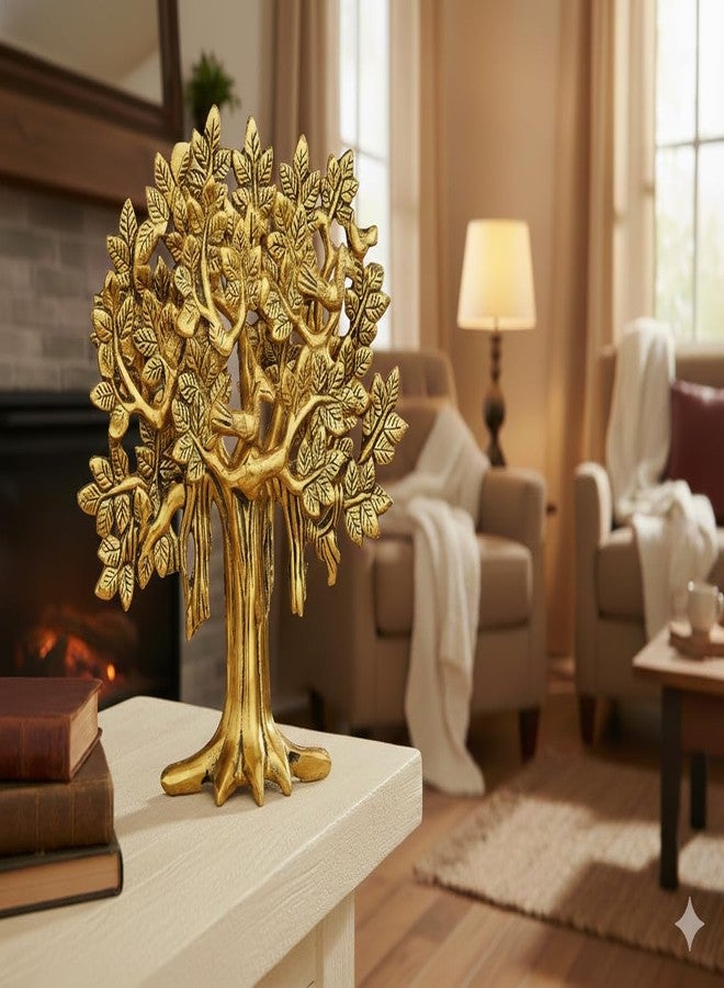 KridayKraft Handcrafted Metal Kalpavriksha Tree of Life for Home Decor, Aluminium Banyan Tree Showpiece - Office & Gifts - Vastu Shastra Spiritual Good Luck Statue (Height: 21 cm, Weight: 360 Gm) - Image 5