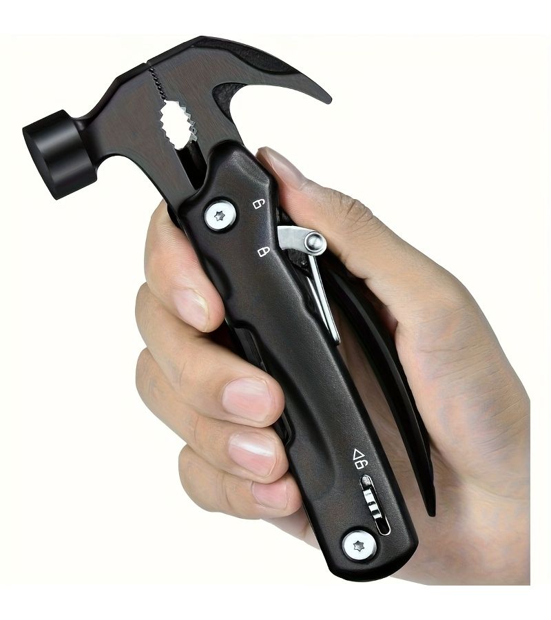 Black Hammer 12 In 1 Heavy Duty Multi Tool Pocket Set With Locking Mechanism - Image 1