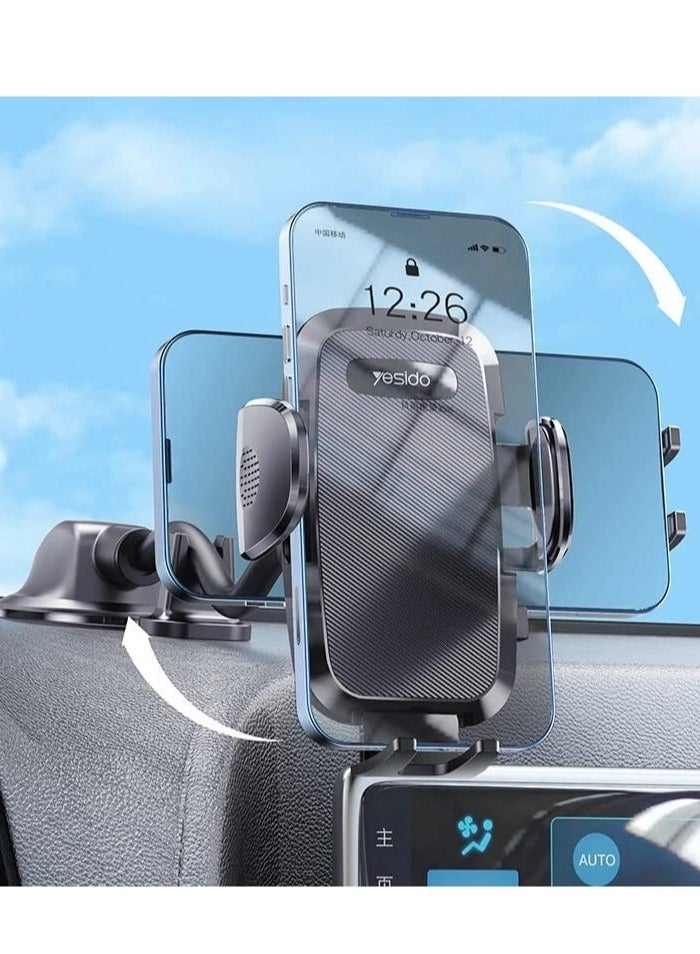 Yesido C140 Windshield / Dashboard Flexible Adjustable Arm Gooseneck Car Suction Cup Mobile Phone Holder Stand Bracket. - Image 2